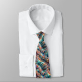Beach Lovers Tie | Holographic Ocean Coral Pattern ネクタイ (タイ)