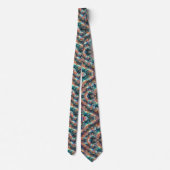 Beach Lovers Tie | Holographic Ocean Coral Pattern ネクタイ (裏面)