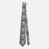 Beach Lovers Tie | Holographic Ocean Coral Pattern ネクタイ (正面)