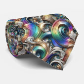 Beach Lovers Tie | Holographic Ocean Waves Pattern ネクタイ (ロール)