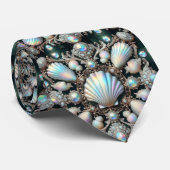 Beach Lovers Tie | Opal Diamond Seashell Pattern ネクタイ (ロール)