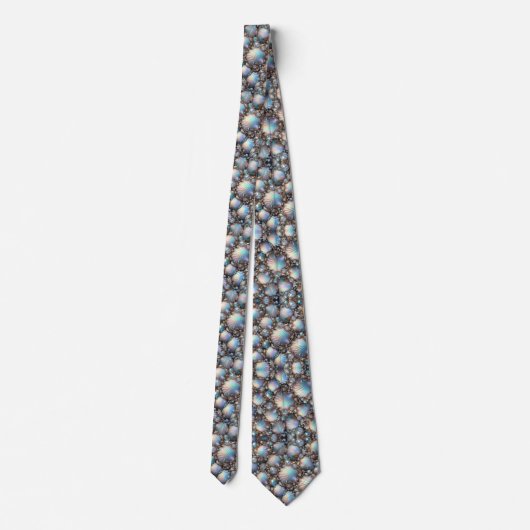 Beach Lovers Tie | Opal Diamond Seashell Pattern ネクタイ (裏面)