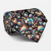 Beach Lovers Tie | Opal Diamond Seashell Pattern ネクタイ (ロール)