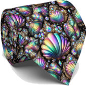 Beach Lovers Tie | Opal Diamond Seashell Pattern ネクタイ
