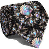 Beach Lovers Tie | Opal Diamond Seashell Pattern ネクタイ