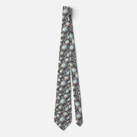 Beach Lovers Tie | Opal Diamond Seashell Pattern ネクタイ (正面)