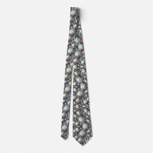 Beach Lovers Tie | Opal Diamond Seashell Pattern ネクタイ (裏面)