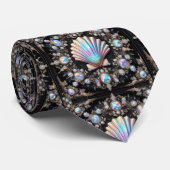 Beach Lovers Tie | Opal Diamond Seashell Pattern ネクタイ (ロール)