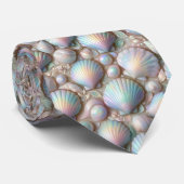 Beach Lovers Tie | Opal Iridecent Seashells  ネクタイ (ロール)