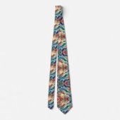 Beach Lovers Tie | Rainbow Ocean Coral Pattern ネクタイ (裏面)