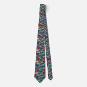 Beach Lovers Tie | Rainbow Ocean Coral Pattern ネクタイ (正面)