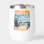 Beach Lover's Wine Tumbler – Salt Water & Sunshine (正面)