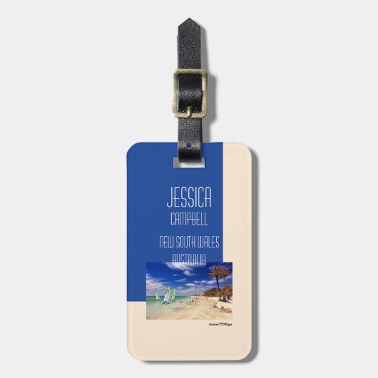 Beach LT08-0426 Luggage Tag ラゲッジタグ (正面縦)