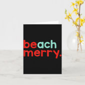 Beach Merry Christmas  カード (黄色い花)