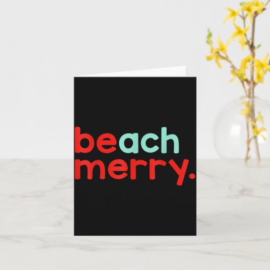 Beach Merry Christmas  カード (黄色い花)