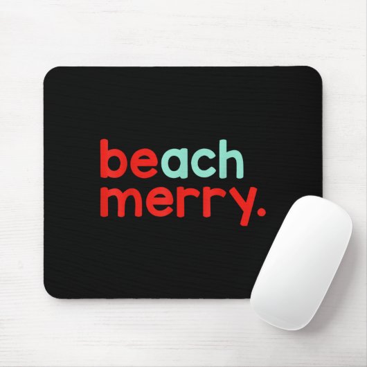 Beach Merry Christmas  マウスパッド (マウス)