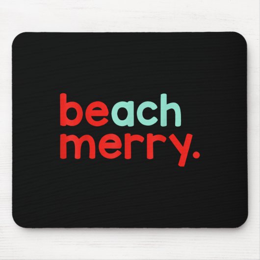 Beach Merry Christmas  マウスパッド (正面)