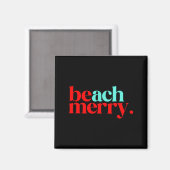Beach Merry Christmas Funny  マグネット (正面/裏面)