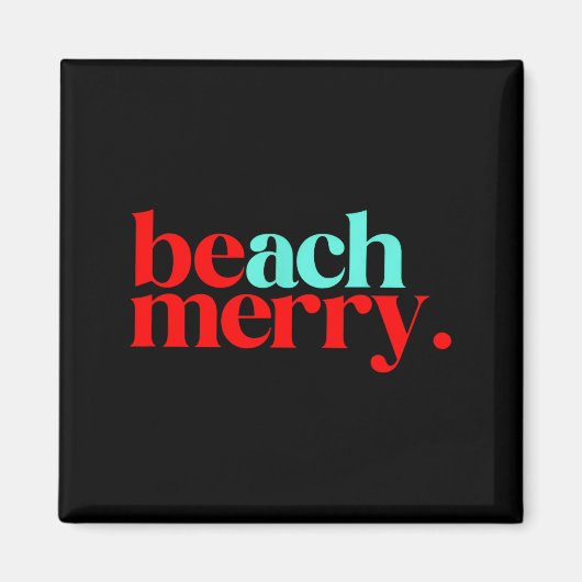 Beach Merry Christmas Funny  マグネット (正面)