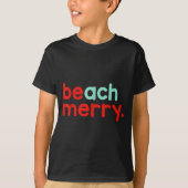 Beach Merry Christmas  Tシャツ (正面)