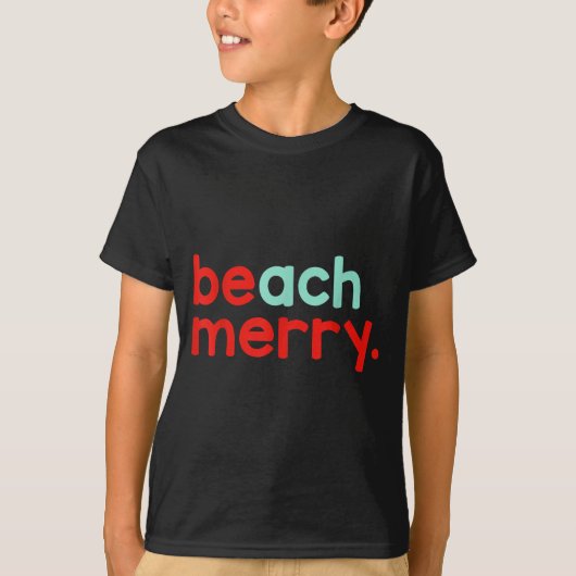 Beach Merry Christmas  Tシャツ (正面)
