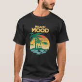 Beach Mood Aloha Hawaii Hawaiian Island Palm Tree Tシャツ (正面)