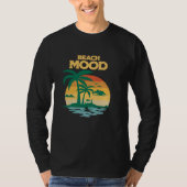 Beach Mood  Aloha Hawaii Hawaiian Island Palm Tree Tシャツ (正面)
