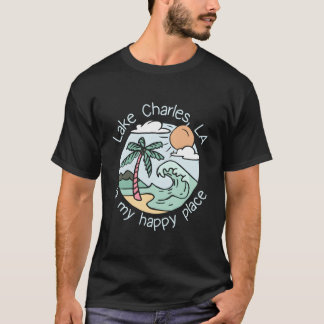 Beach Motiv My Happy Place Lake Charles Tシャツ