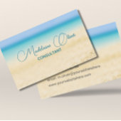 Beach Ocean Coastal Blue  Modern Chic 名刺