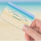 Beach Ocean Coastal Blue  Modern Chic 名刺