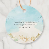 Beach Ocean Destination Wedding Thank You  フェイバータグ (裏面)