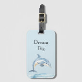 Beach Ocean Dolphin ラゲッジタグ (正面縦)