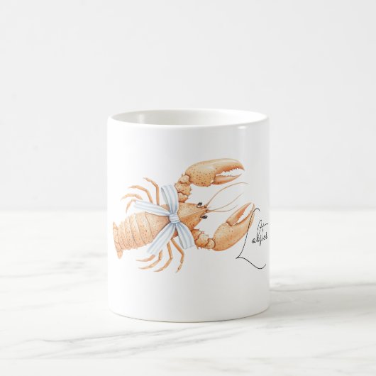 Beach Ocean Lobster  コーヒーマグカップ (中央)