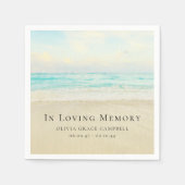 Beach Ocean Memorial or Funeral スタンダードカクテルナプキン (正面)