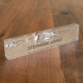 Beach Ocean Name Cute Nautical Office Decor Gift デスクネームプレート (側面)