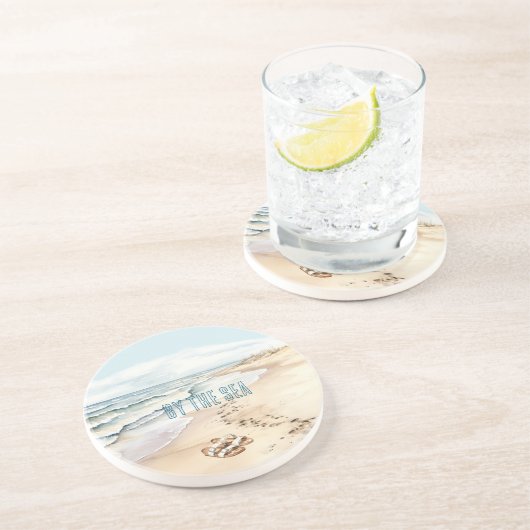 Beach Ocean Sand Sandals コースター (側面)