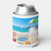 Beach Ocean Sea Lifeguard Guardian Parasols 缶クーラー (缶正面)