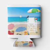 Beach Ocean Sea Lifeguard Guardian Parasols 缶クーラー (裏面)