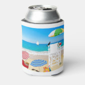 Beach Ocean Sea Lifeguard Guardian Parasols 缶クーラー (缶裏面)
