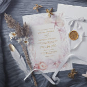 Beach Ocean Wedding Tropical Chic QR Code Wedding 招待状