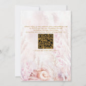 Beach Ocean Wedding Tropical Chic QR Code Wedding 招待状 (裏面)