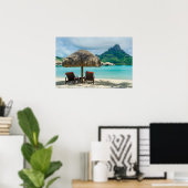 Beach on Bora Bora poster ポスター (ホームオフィス)