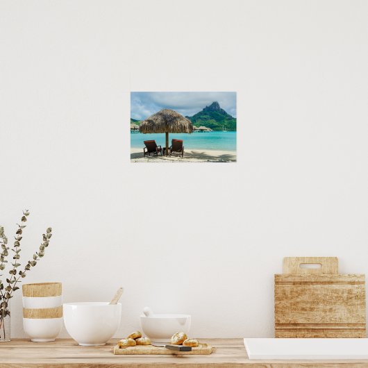 Beach on Bora Bora poster ポスター (キッチン)