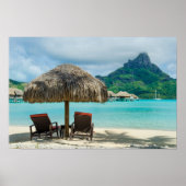 Beach on Bora Bora poster ポスター (正面)