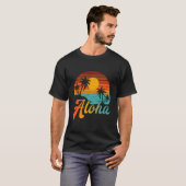 Beach Palm Trees Aloha Hawaii Family Vacation Tシャツ (正面フル)