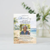 Beach Palm Trees Celebration Of Life Photo ポストカード (スタンド正面)