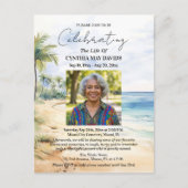 Beach Palm Trees Celebration Of Life Photo ポストカード (正面)