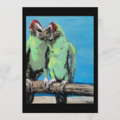 ‘Beach Parrots’ Painting on a Small-Scale Print  招待状 (正面)