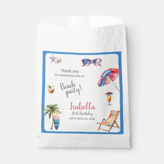 Beach Party Tropical Summer フェイバーバッグ (正面)