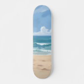 Beach Path | 海の水彩海岸画 スケートボード (正面)